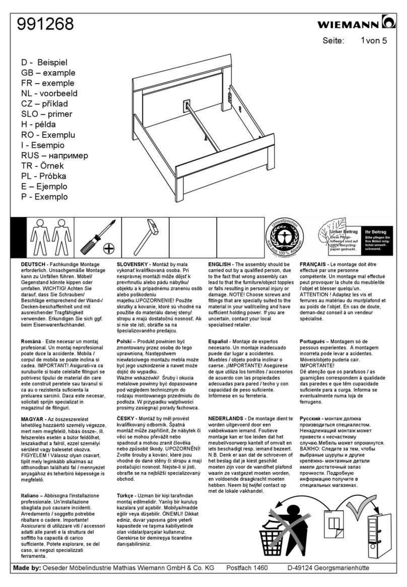 WIEMANN 991268 Assembly instructions