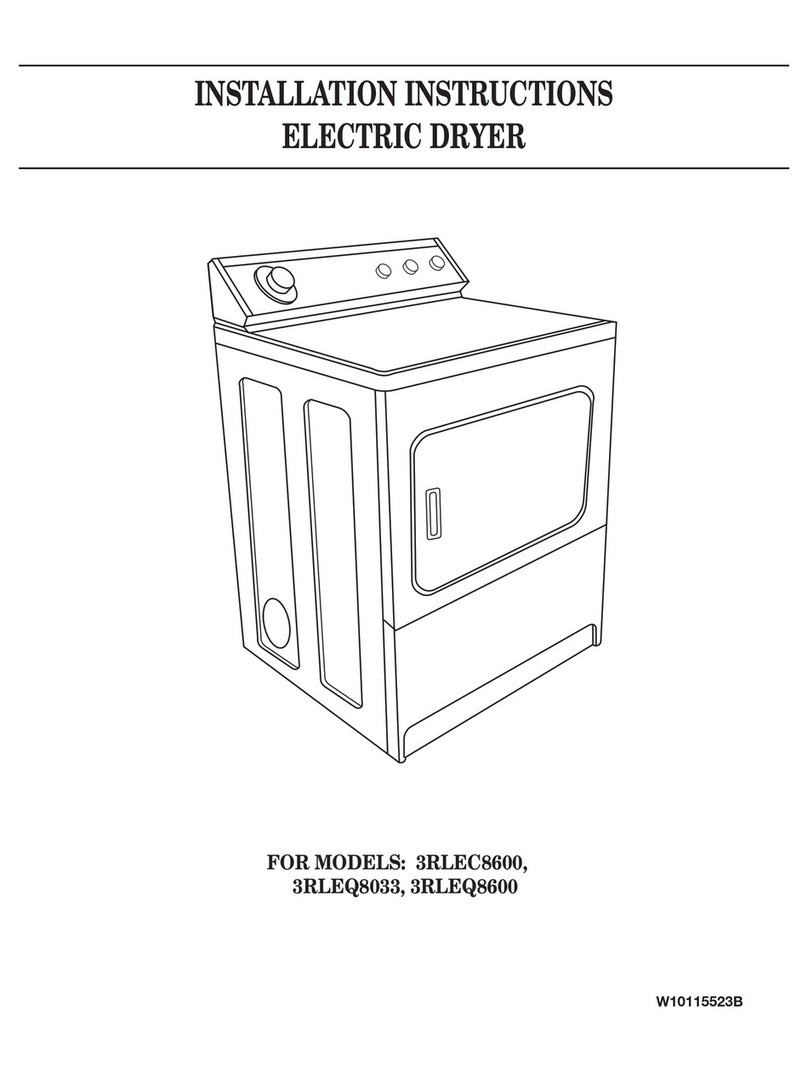 Whirlpool 3RLEC8600 installation instructions
