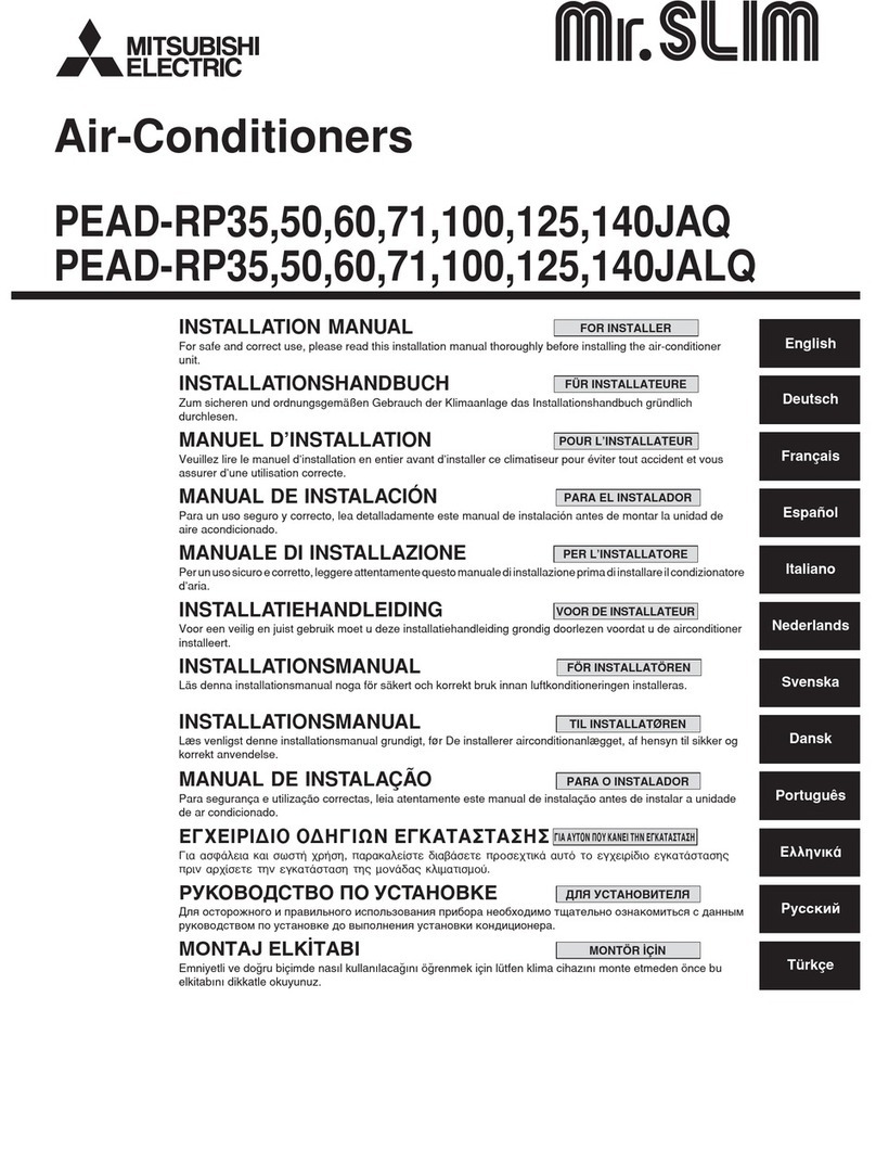 Mitsubishi Electric Mr.Slim PEAD-RP35JAQ User manual