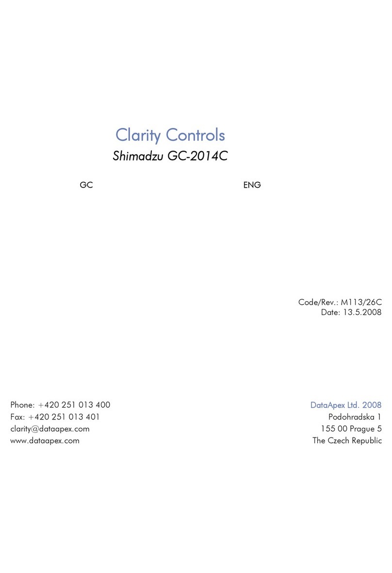 DataApex Shimadzu GC2014C APC/AFC User manual