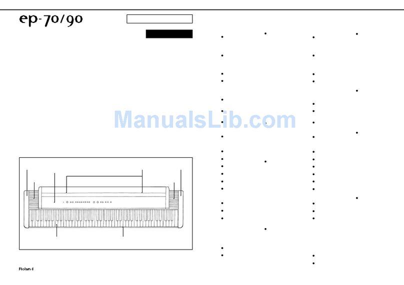 Roland ep-70 Operating and maintenance manual