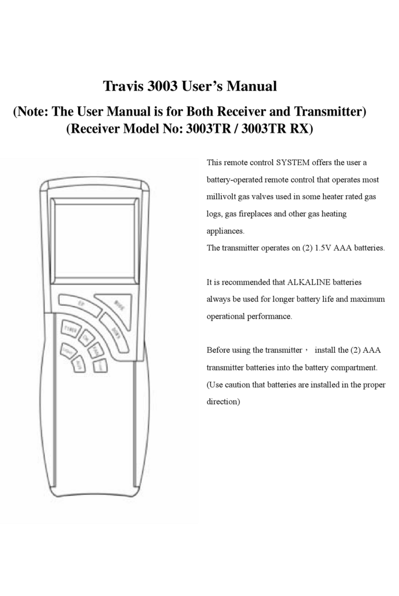 Travis Industries 3003 user manual