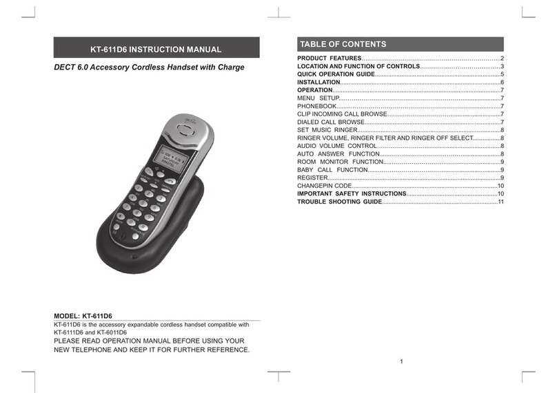 Kingtel KT-611D6 instruction manual