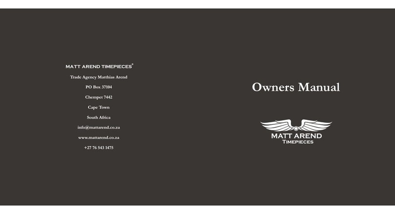 MATT AREND TIMEPIECES MA183 Andaluz owner's manual