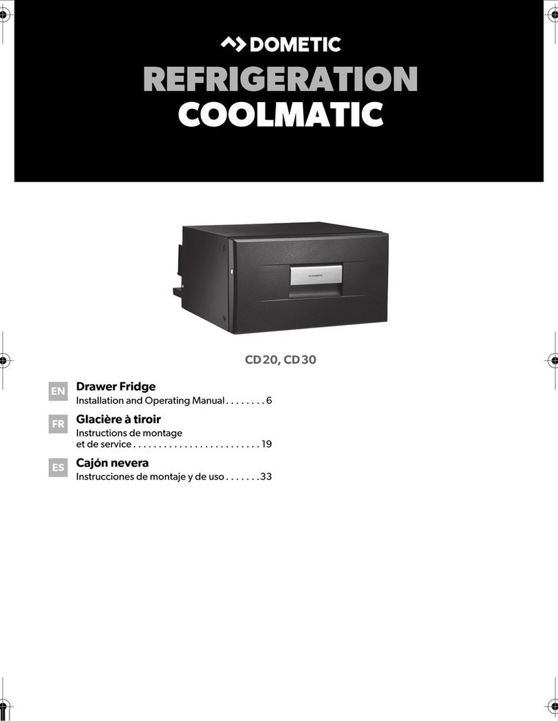 Dometic coolmatic CD 30 Installation and operating manual