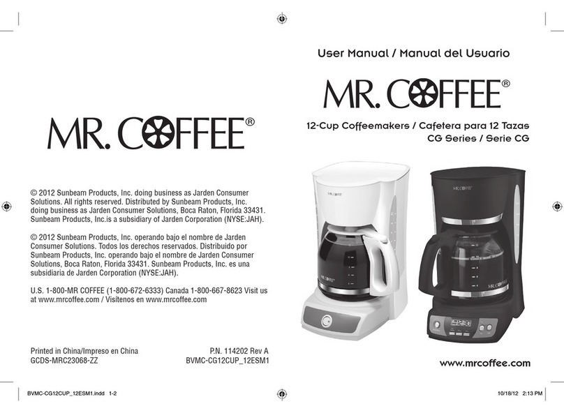Mr. Coffee BVMC-CG12CUP 114202 User manual
