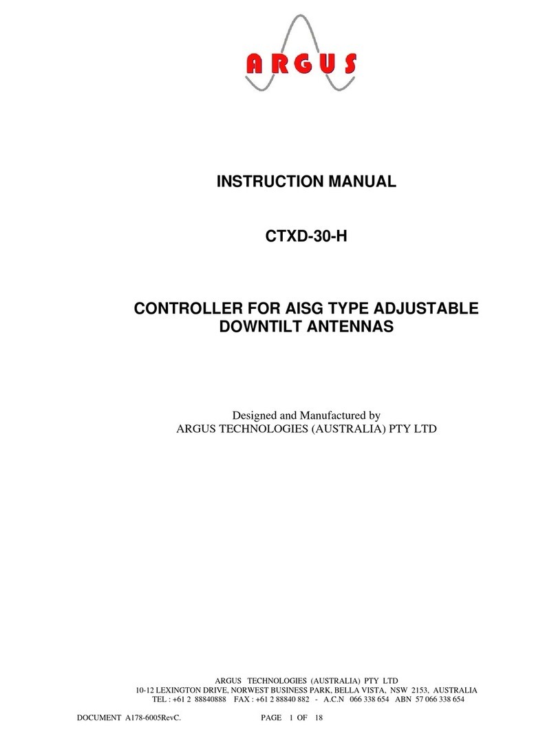 Argus CTXD-30-H Instuction manual