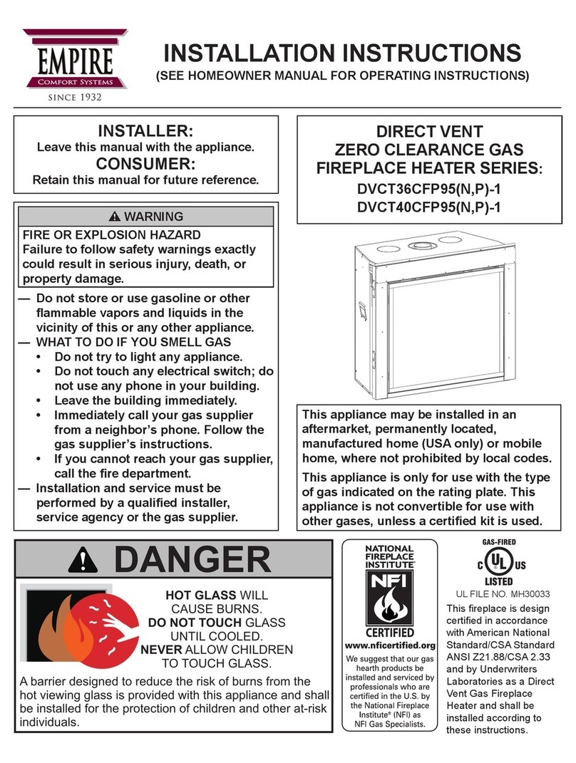 Empire DVCT36CFP95-1 installation instructions
