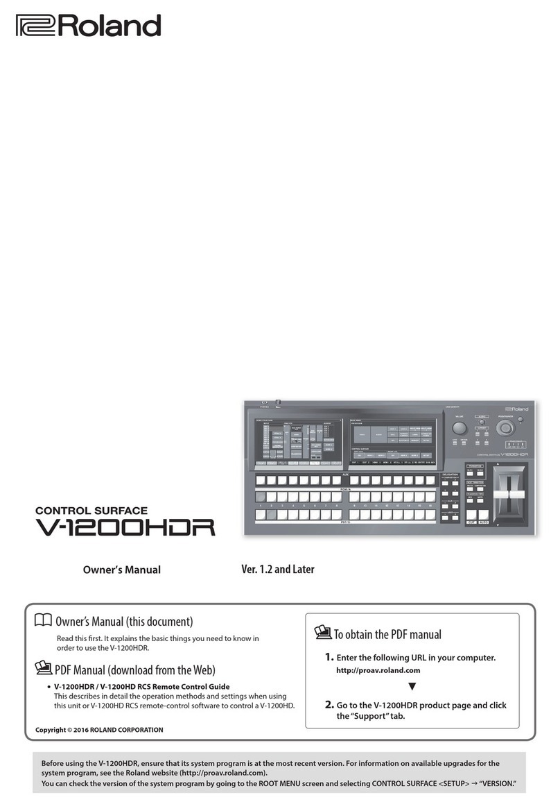 Roland V-1200HDR User manual