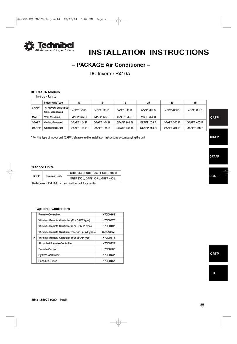 Technibel CAFP 124 R User manual