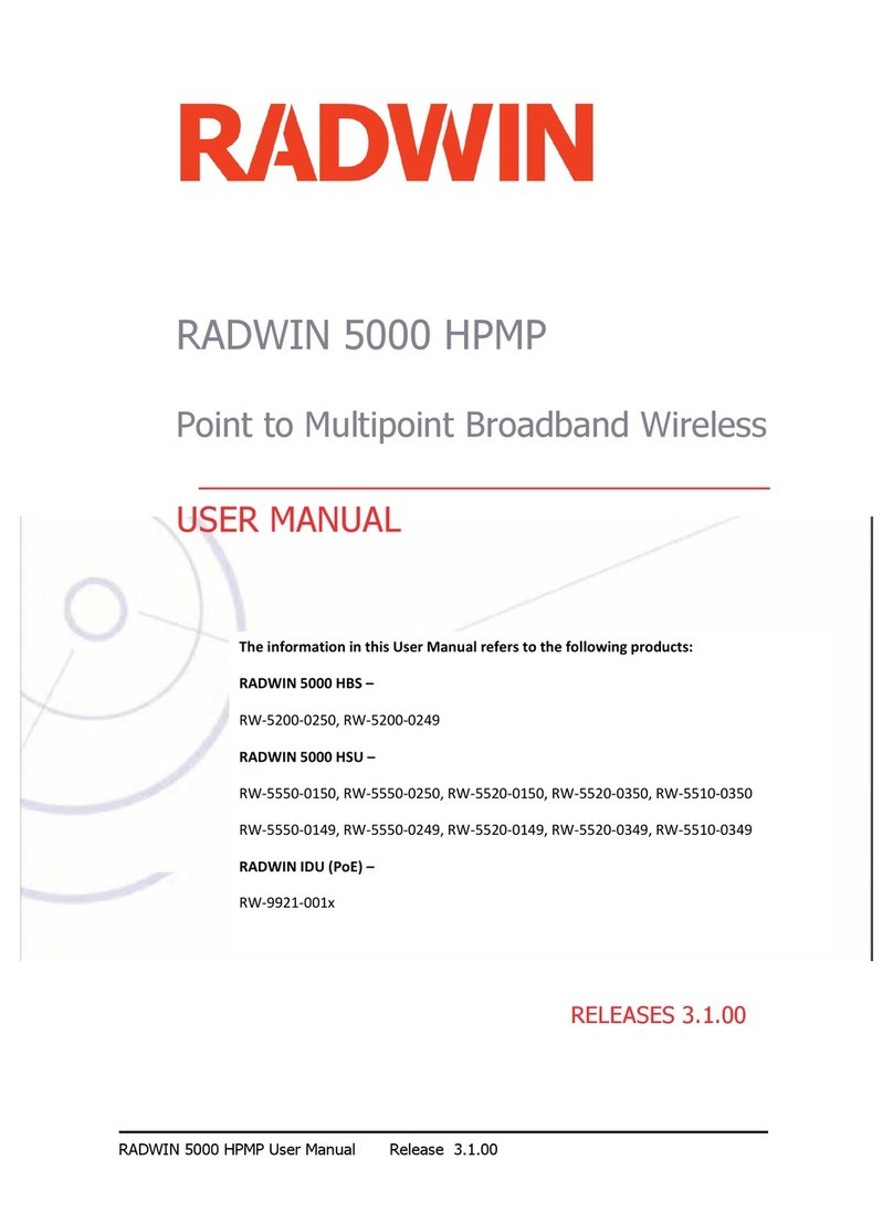 Radwin RW-5200-0250 user manual