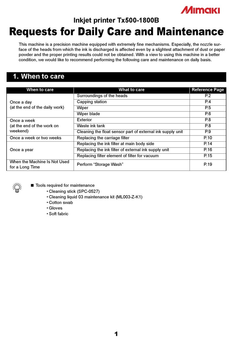 MIMAKI Tx500-1800B Maintenance manual