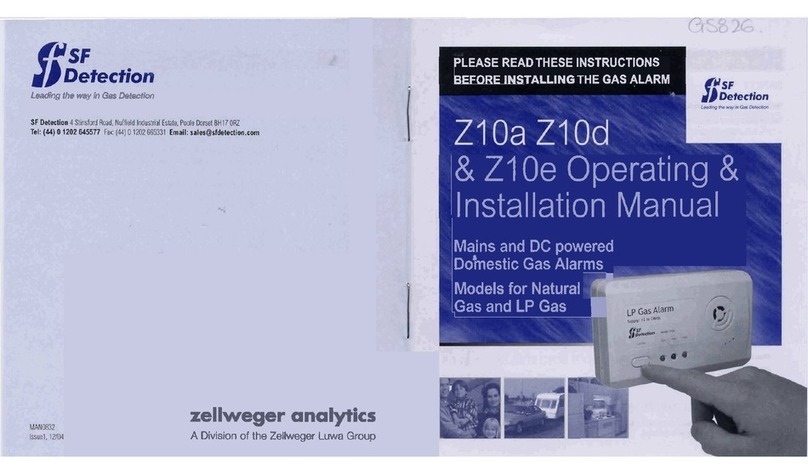 SF Detection Z10a OPERATING AND INSTALLATION Manual
