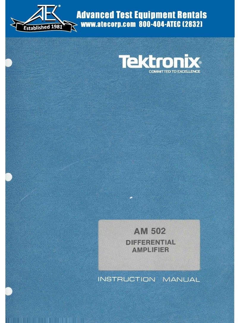 Tektronix AM 502 User manual