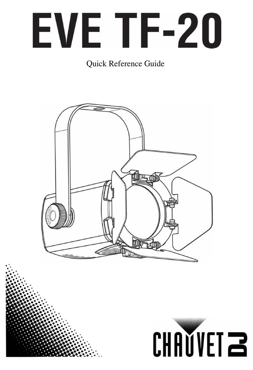 Chauvet EVE TF-20 Quick reference guide