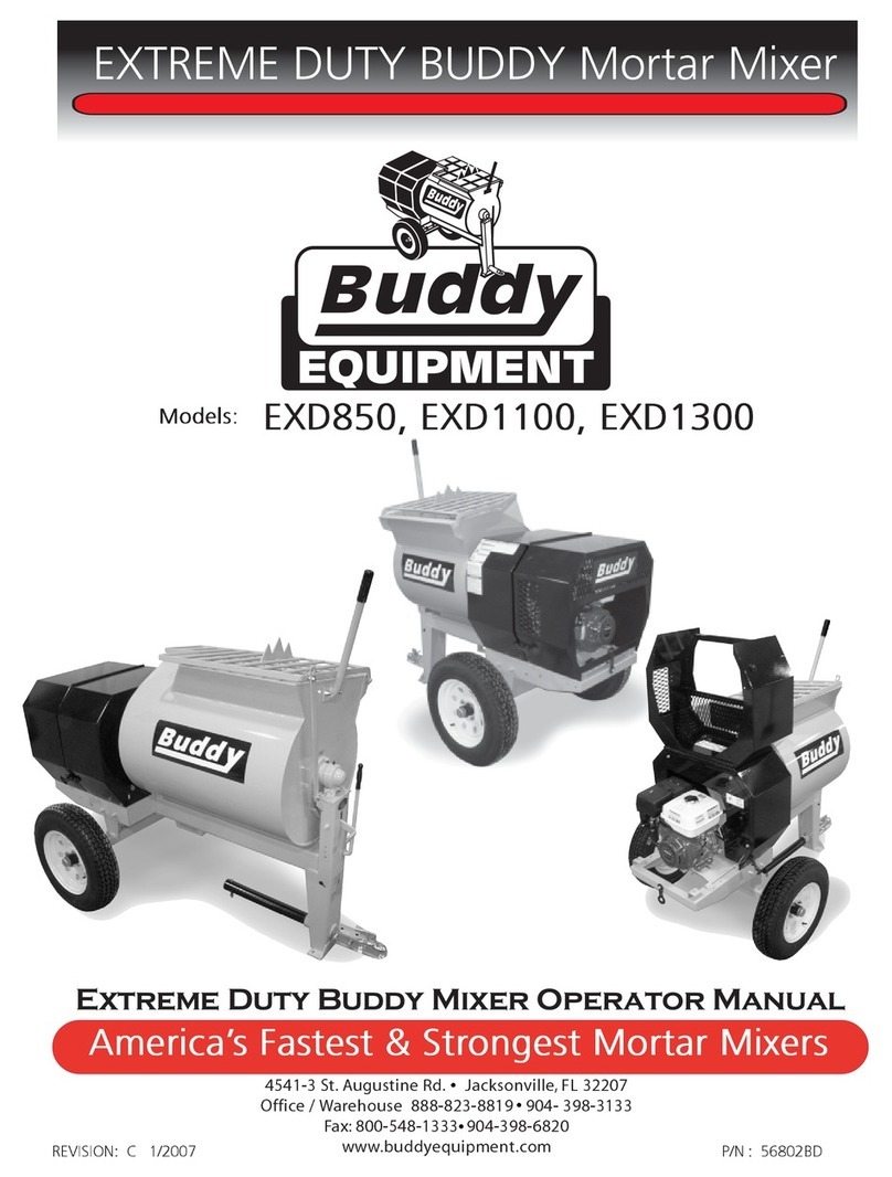 BUDDY EQUIPMENT EXD850 Operator's manual