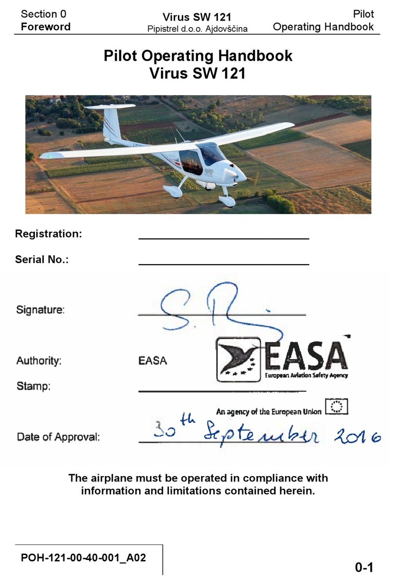 Pipistrel Virus SW 121 Pilot operating handbook
