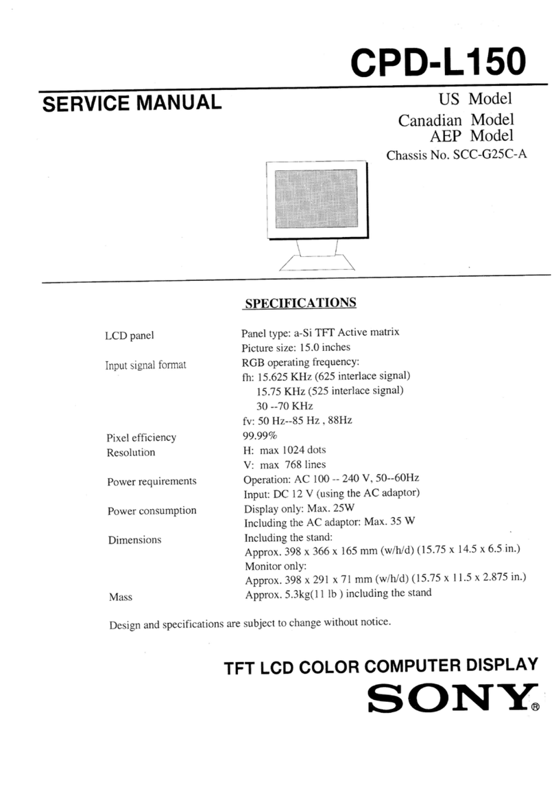 Sony Multiscan CPD-L150 User manual Sony Multiscan CPD-L150 User manual