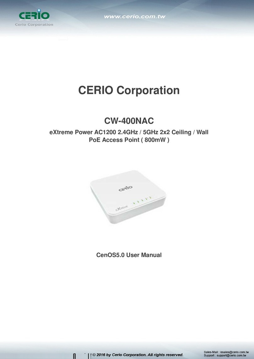 Cerio CW-400NAC User manual Cerio CW-400NAC User manual