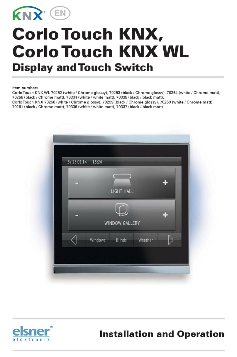 Elsner Corlo Touch KNX WL 70252 Installation and operation
