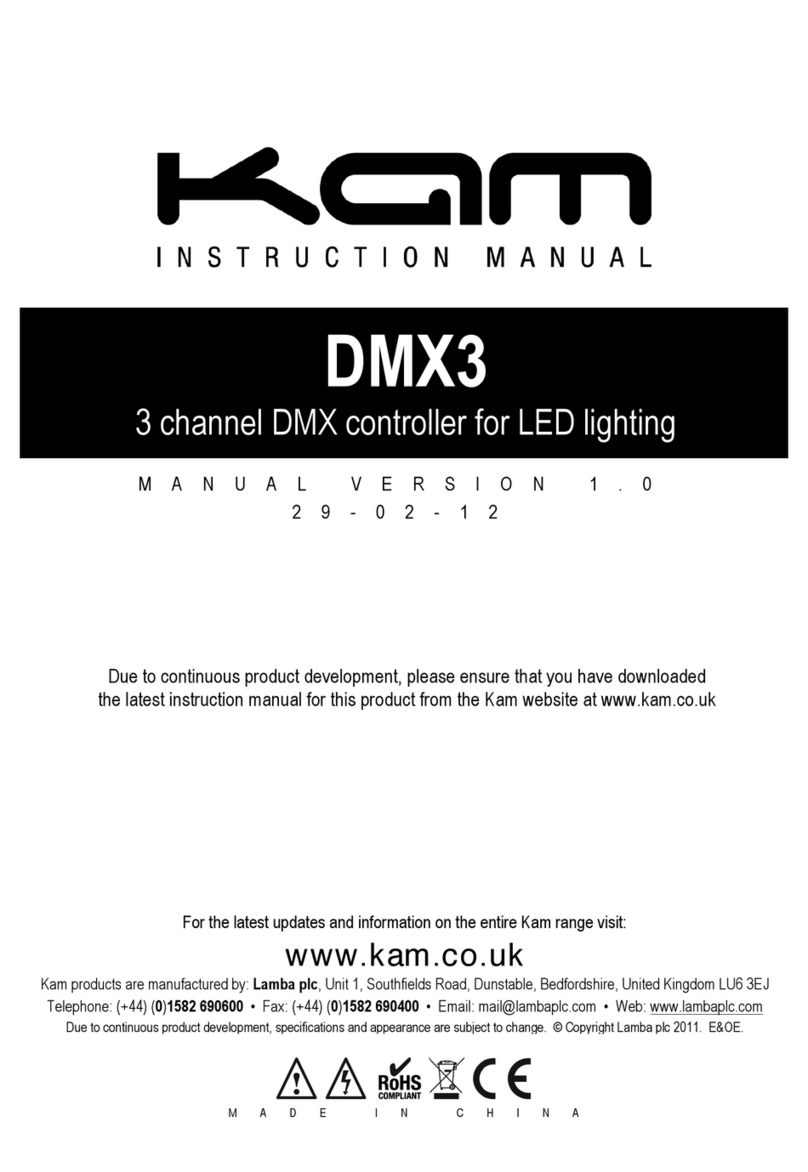 KAM dmx3 instruction manual