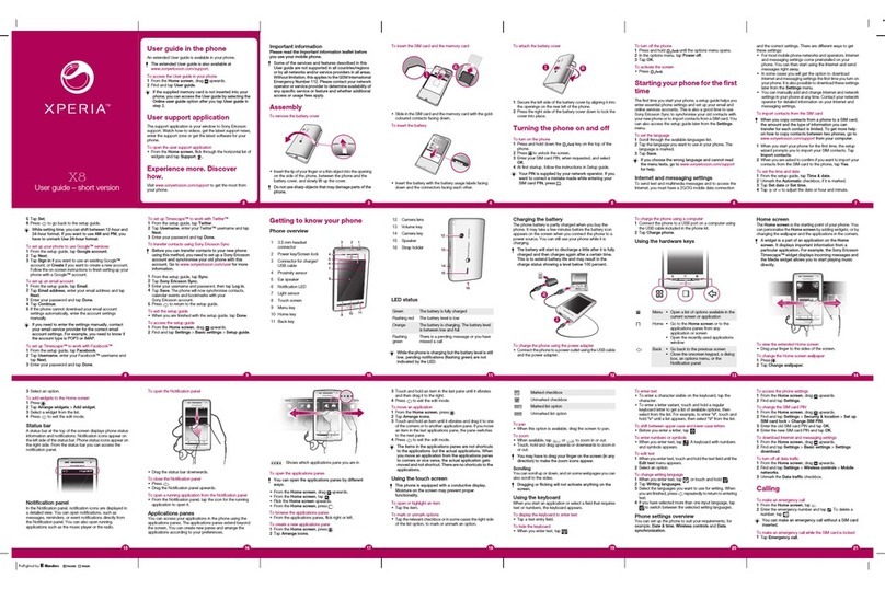 Xperia X8 User manual
