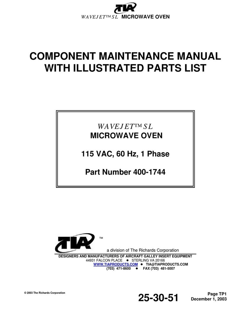 TIA WAVEJET SL 400-1744 Component maintenance with illustrated parts list