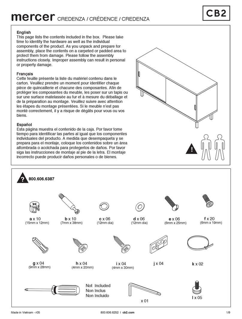 MERCER CB2 Assembly instruction MERCER CB2 Assembly instruction