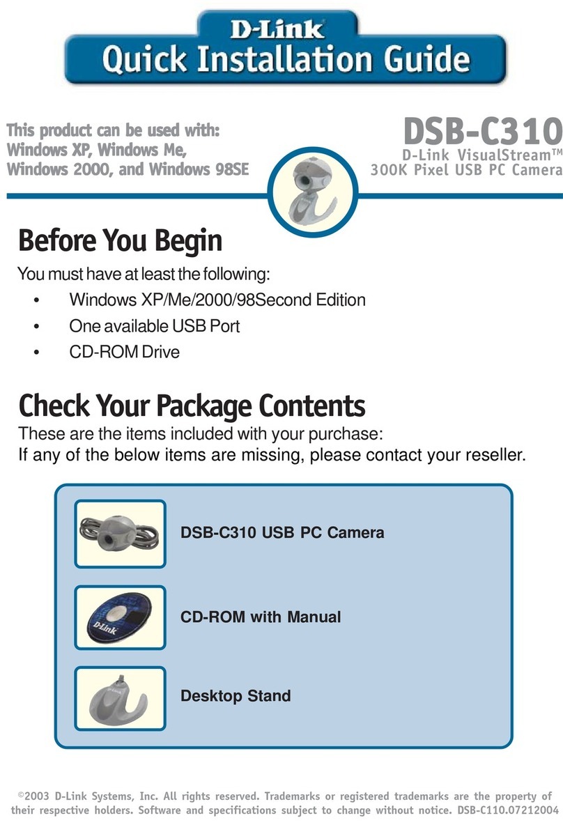 D-Link VisualStream DSB-C310 User manual D-Link VisualStream DSB-C310 User manual