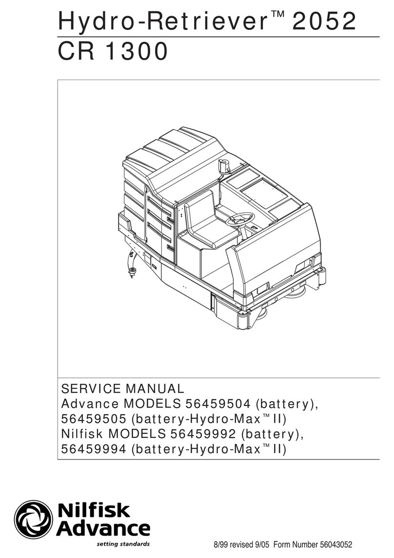 Nilfisk-Advance Hydro-Retriever 2052 Service manual Nilfisk-Advance Hydro-Retriever 2052 Service manual