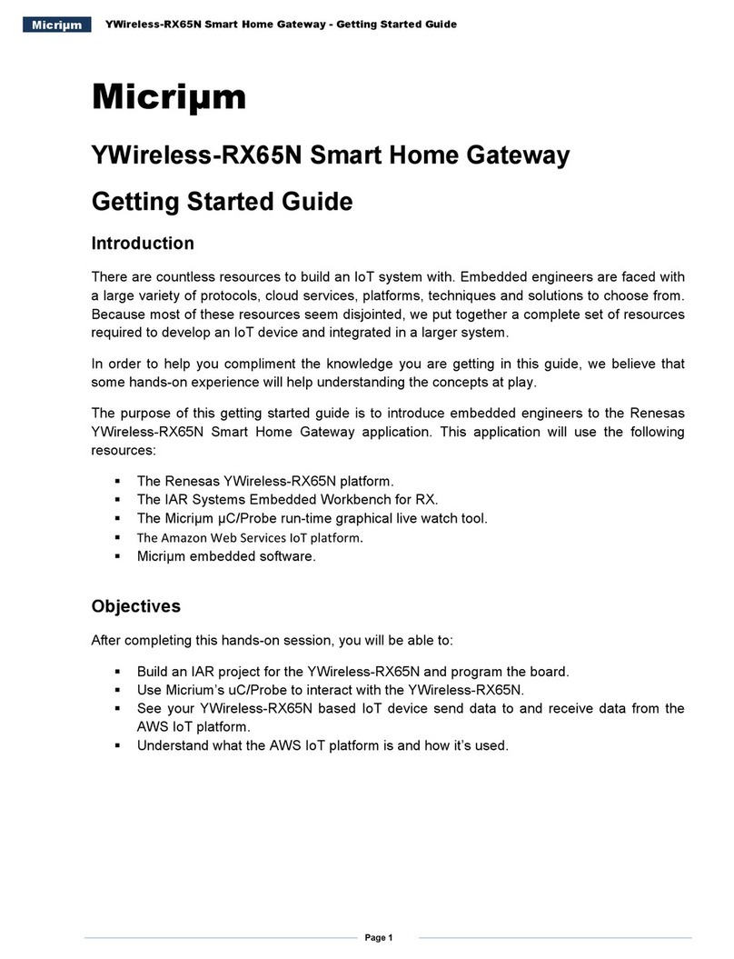 MICRIUM YWireless-RX65N Getting started guide