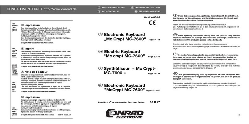 Conrad Mc Crypt MC-7600 operating instructions