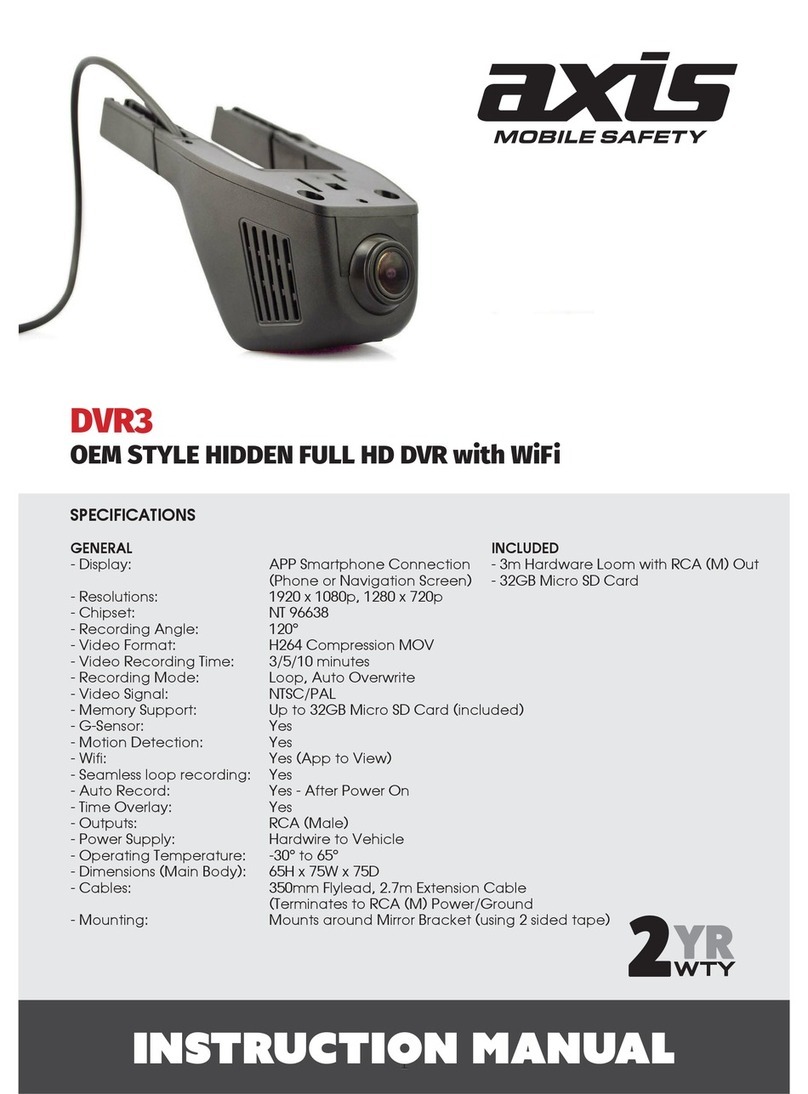 Axis DVR3 instruction manual