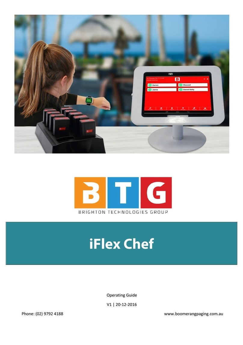 BTG IFLEX CHEF operating guide