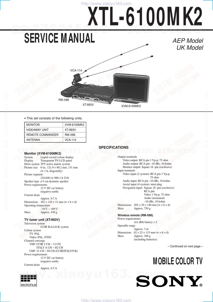 Sony XTL-6100MK2 User manual