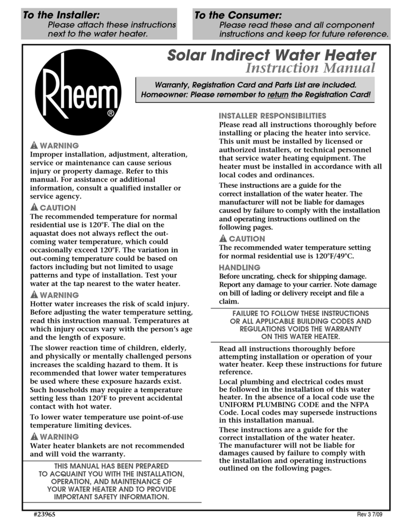 Rheem RSID50 User manual