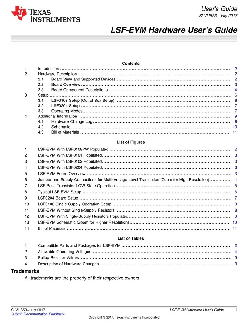 Texas Instruments LSF-EVM User manual