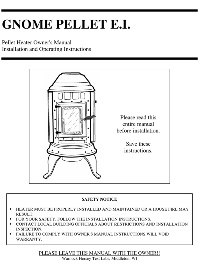 Thelin Hearth GNOME PELLET E.I. owner's manual