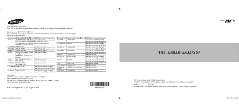 Samsung THE TIMELESS GALLERY S9 User manual