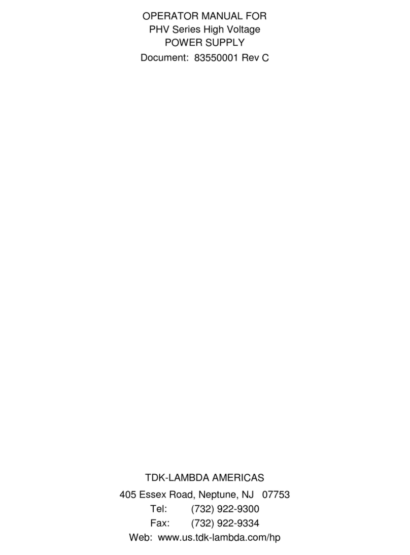 TDK-Lambda PHV Series Operator's manual
