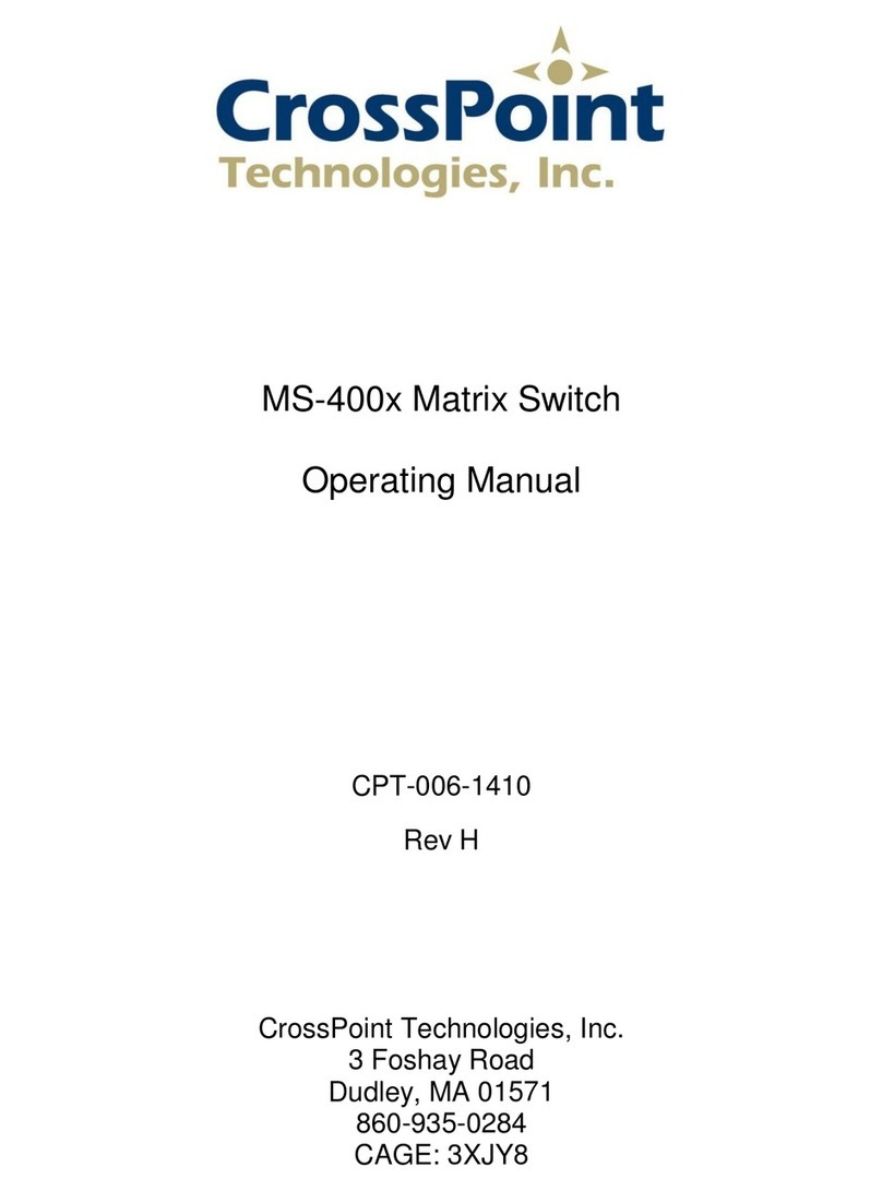 CROSSPOINT TECHNOLOGIES MS-400 SERIES operating manual