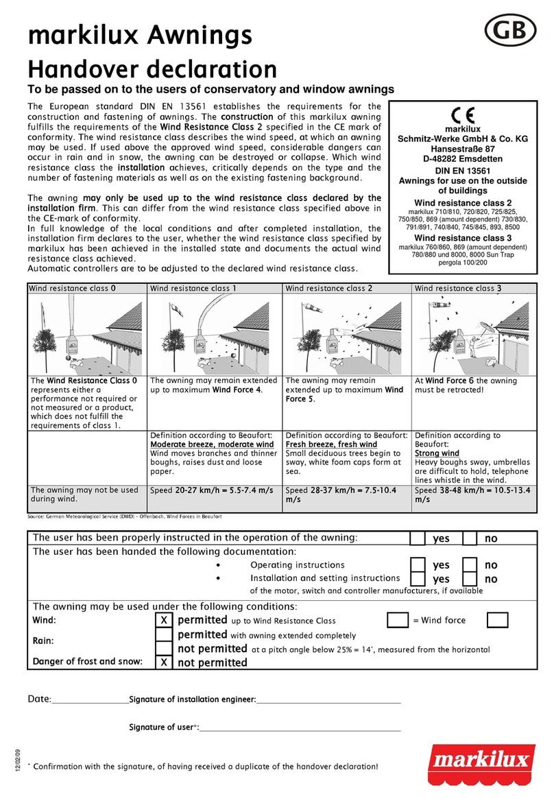 Markilux 869 Mounting instructions