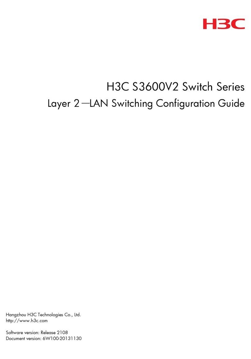 H3C S3600V2 SERIES User manual H3C S3600V2 SERIES User manual