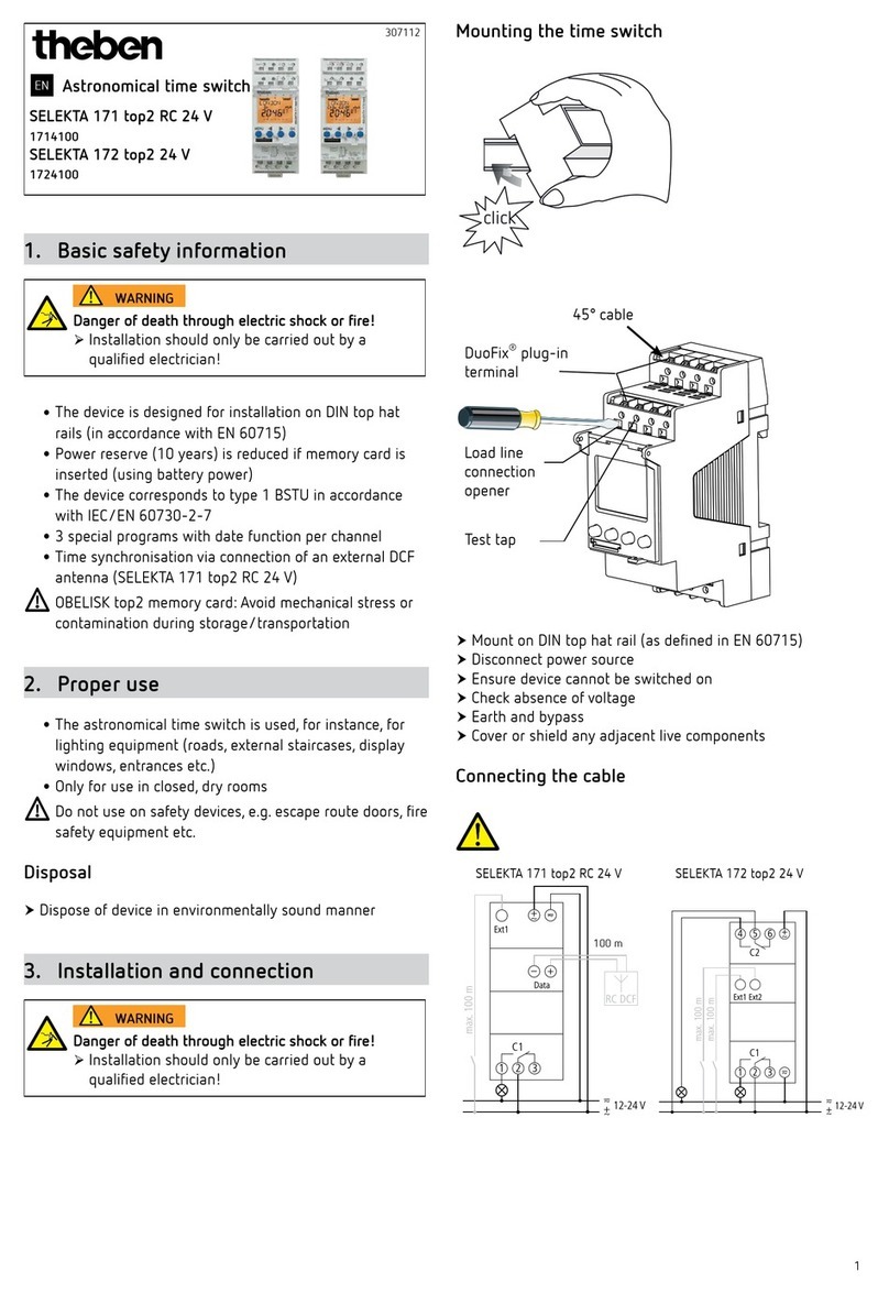 Theben SELEKTA 171 top2 RC 24 V operating instructions