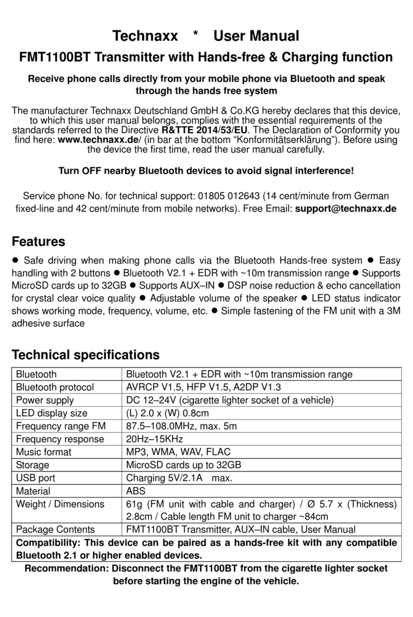 Technaxx FMT1100BT User manual