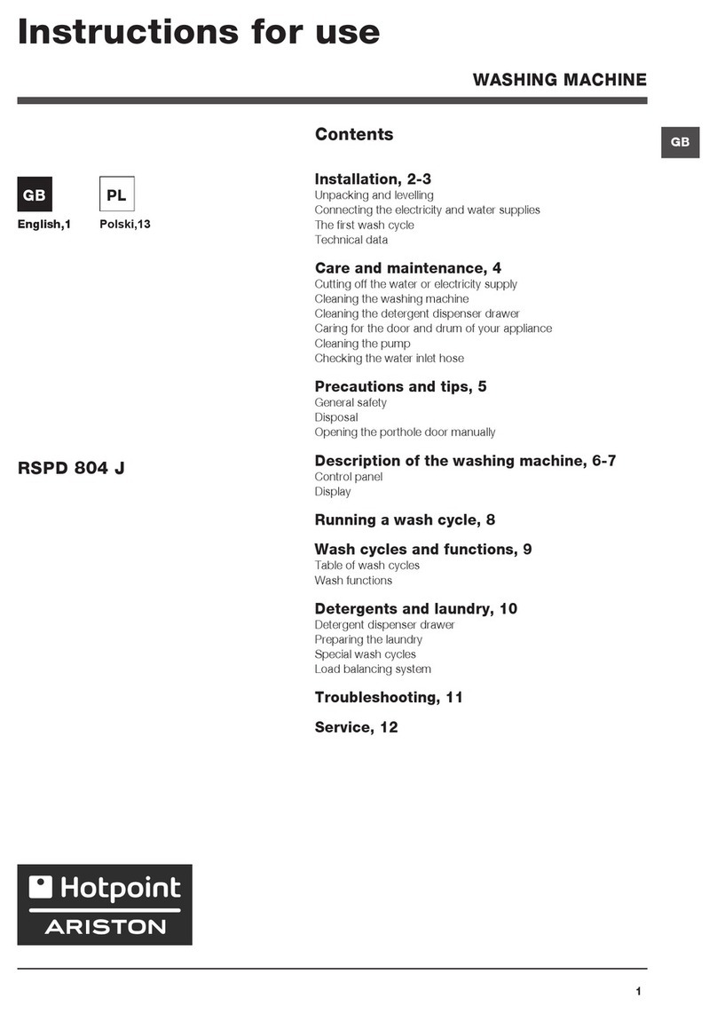 Hotpoint Ariston RSPD 804 J User manual