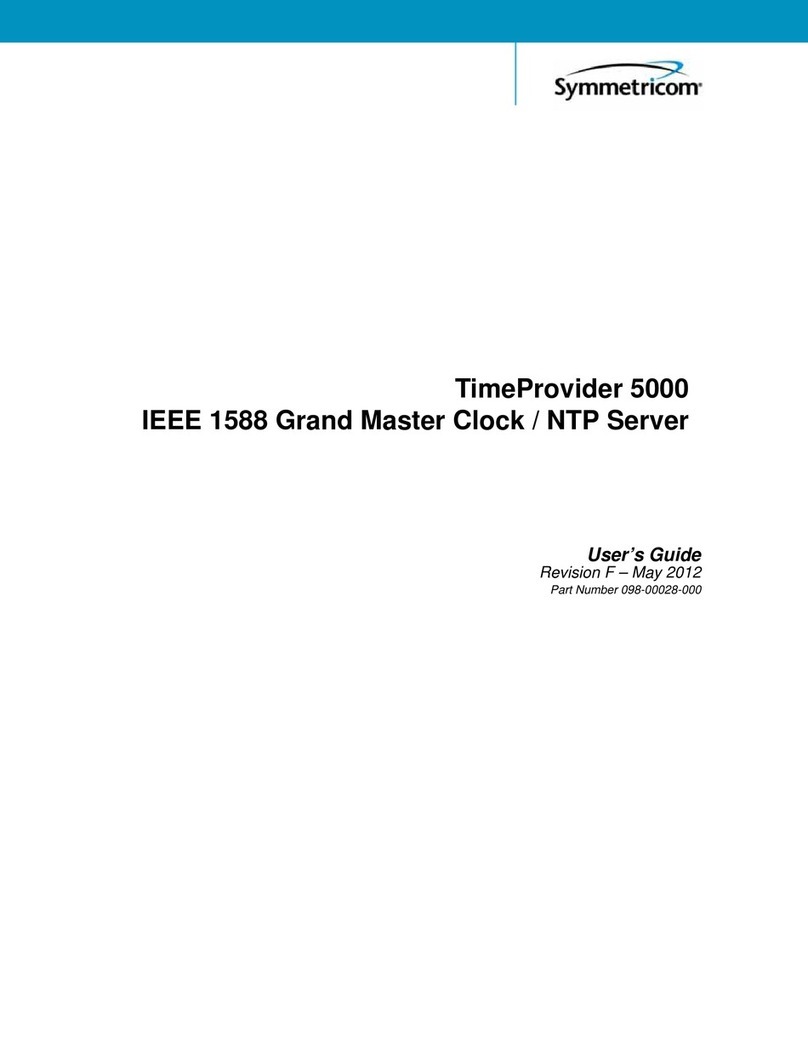 Symmetricom TimeProvider 5000 user guide