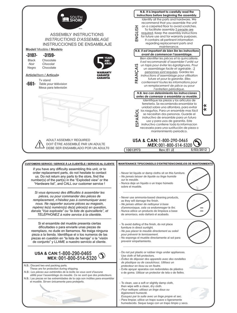 SouthShore 3107 User manual