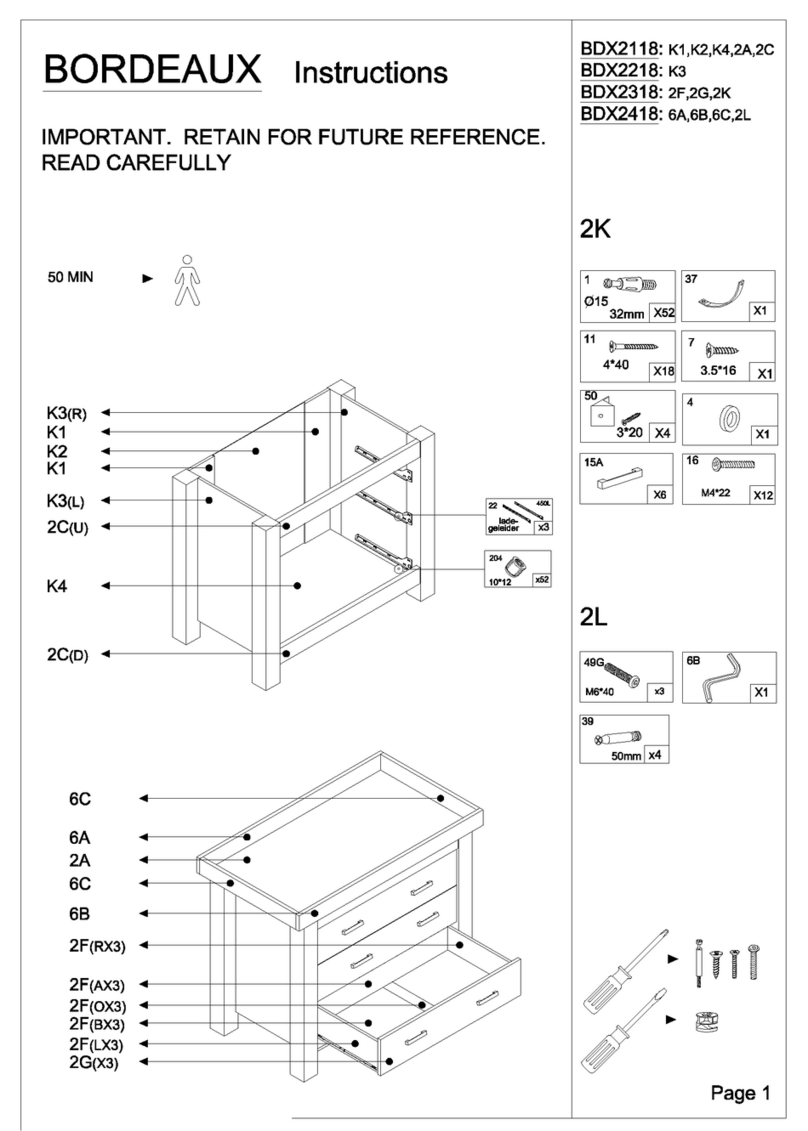 Baby Style BORDEAUX BDX2118 K1 instructions