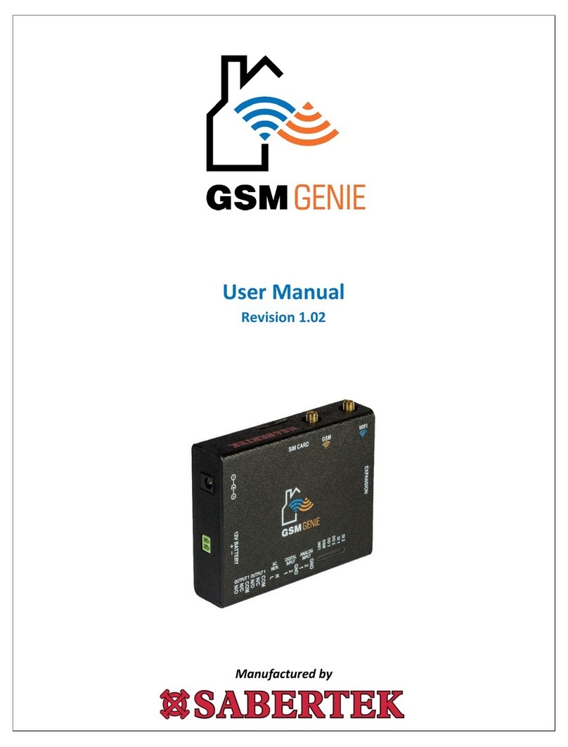 SABERTEK GSM GENIE user manual
